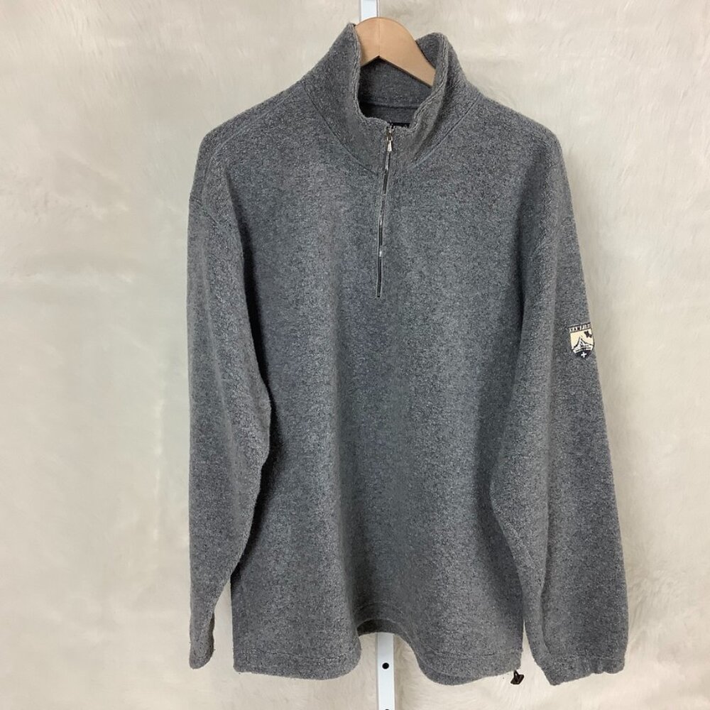 Vintage 80s Vampire 1950 Men's Gray Boucle Wool Blend Sweater XL